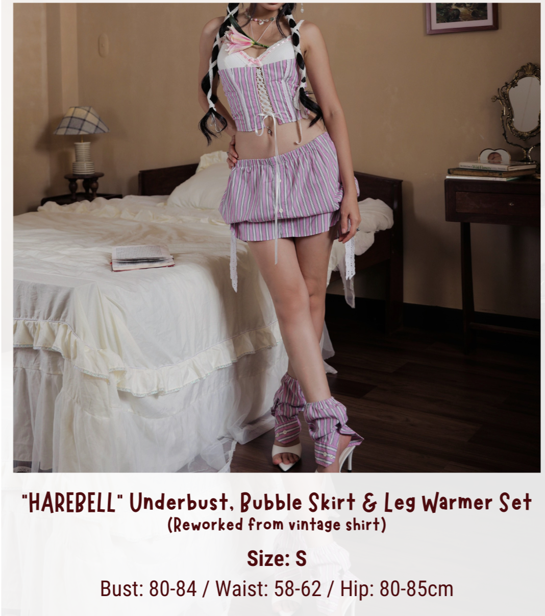 "HAREBELL" Underbust & Bubble Skirt Set