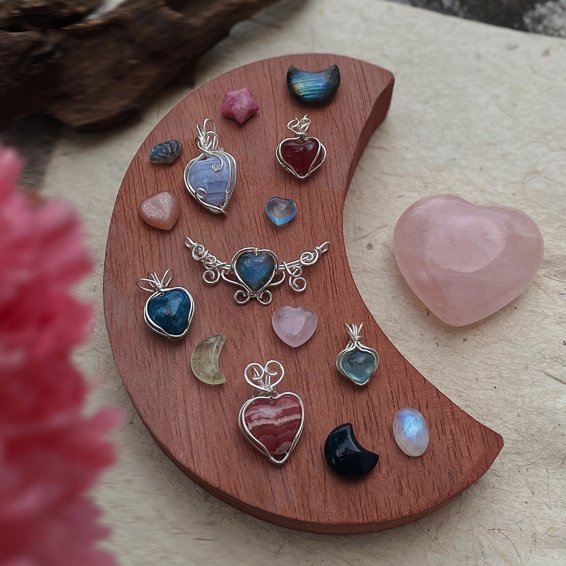 Gemstone Wire Wrapped Pendants