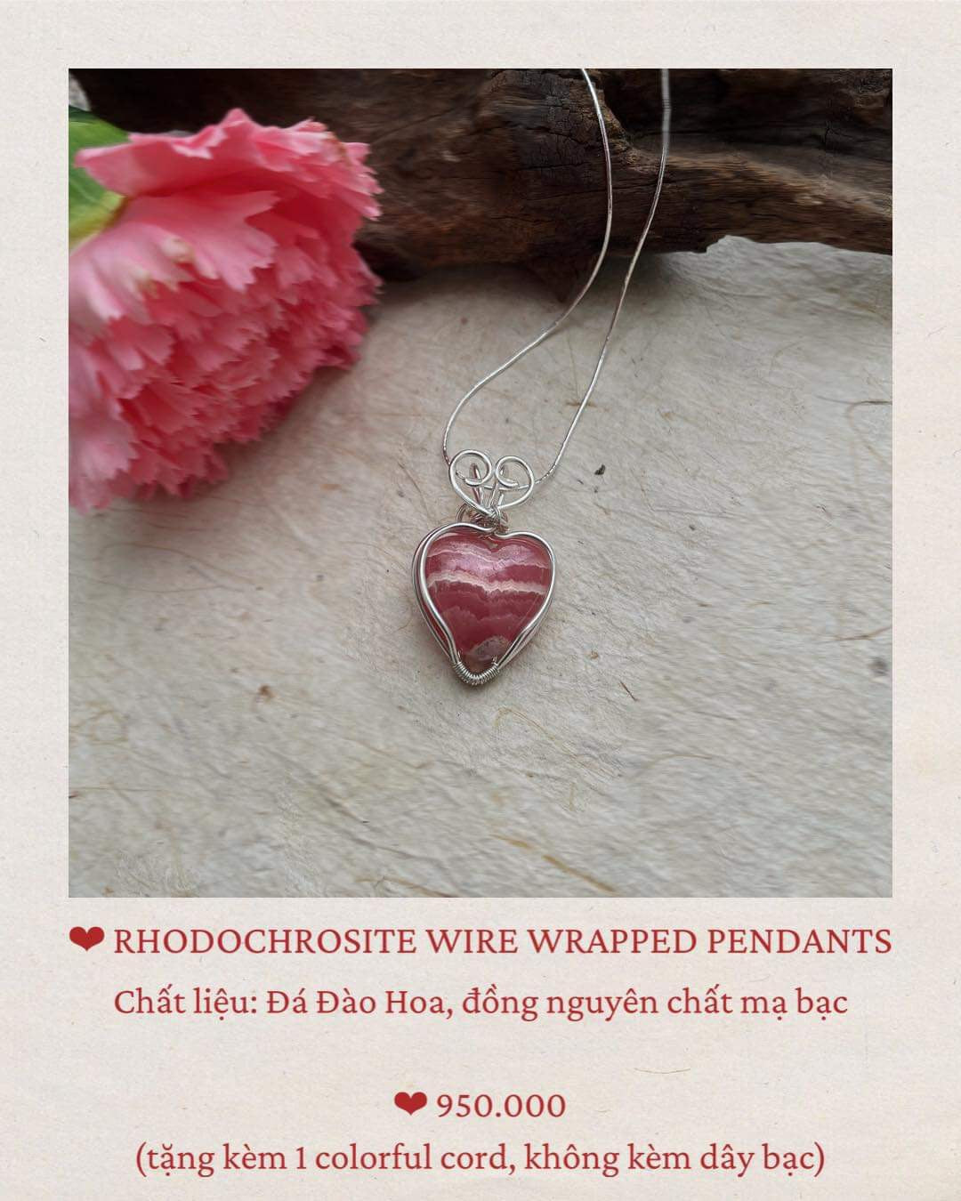 Gemstone Wire Wrapped Pendants