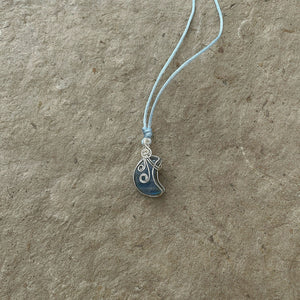 Gemstone Wire Wrapped Pendant - Silver Color