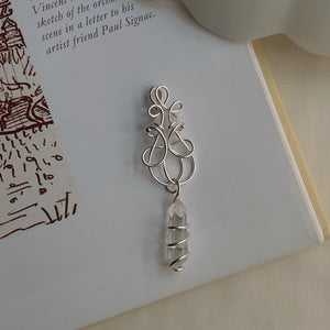 Wire Wrapped Pendant - Silver Color
