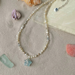 Summer Necklace with Natural Stone