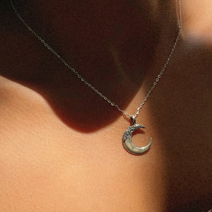 Moon Wave Silver Pendant