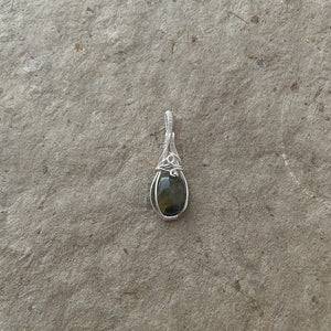 Wire Wrapped Natural Stone Necklace