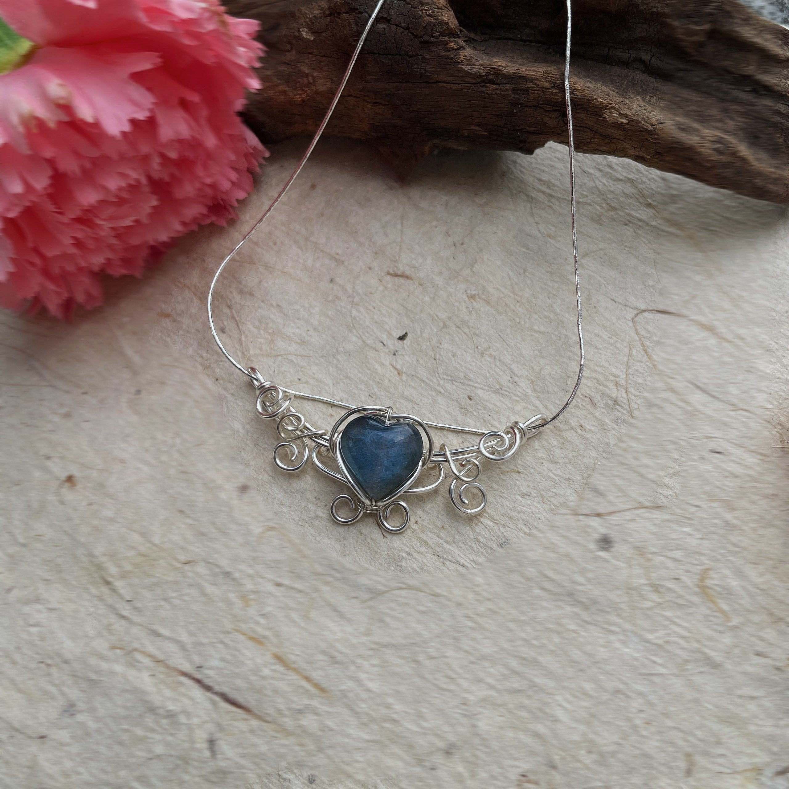 Wire Wrapped Natural Stone Necklace