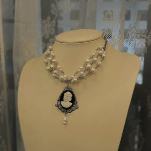 Cameo Pearl Necklace