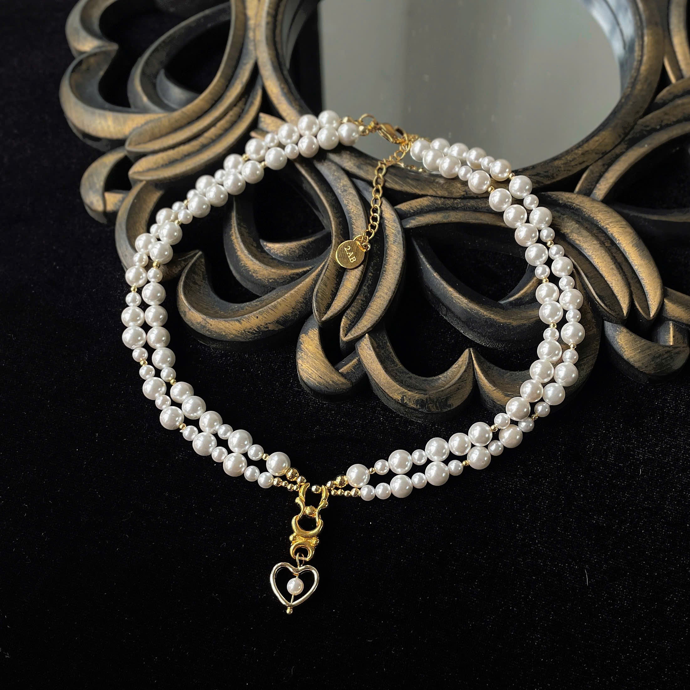 Handmade Layered Pearl Necklace