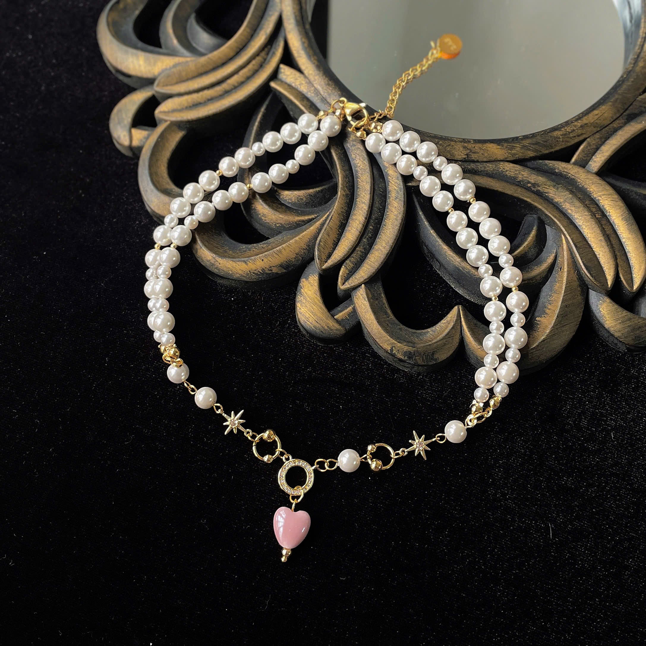 Handmade Layered Pearl Necklace