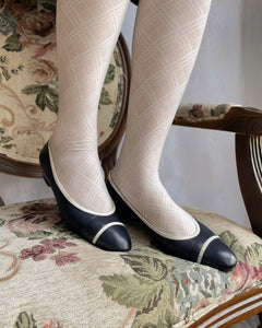 Navy Vintage Ballet Flats