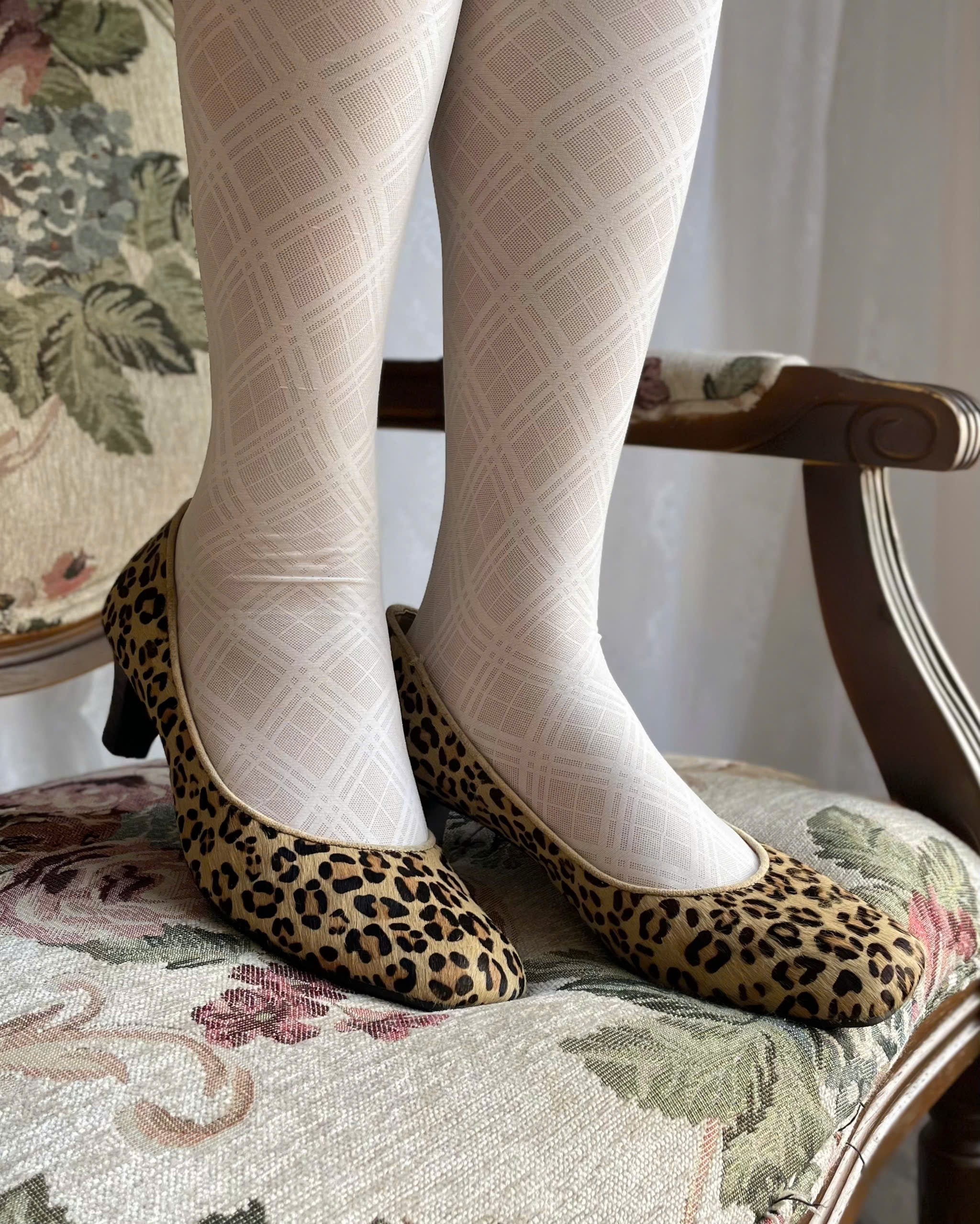 Leopard-patterned Vintage High Heels