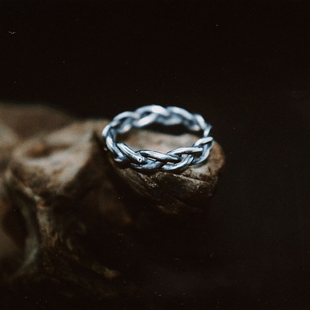 Knitting Silver Ring