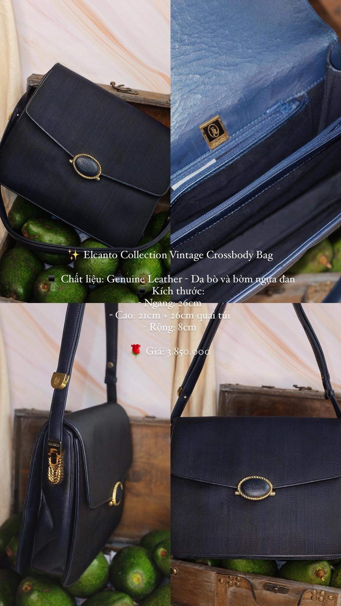Elcanto Collection Vintage Crossbody Bag