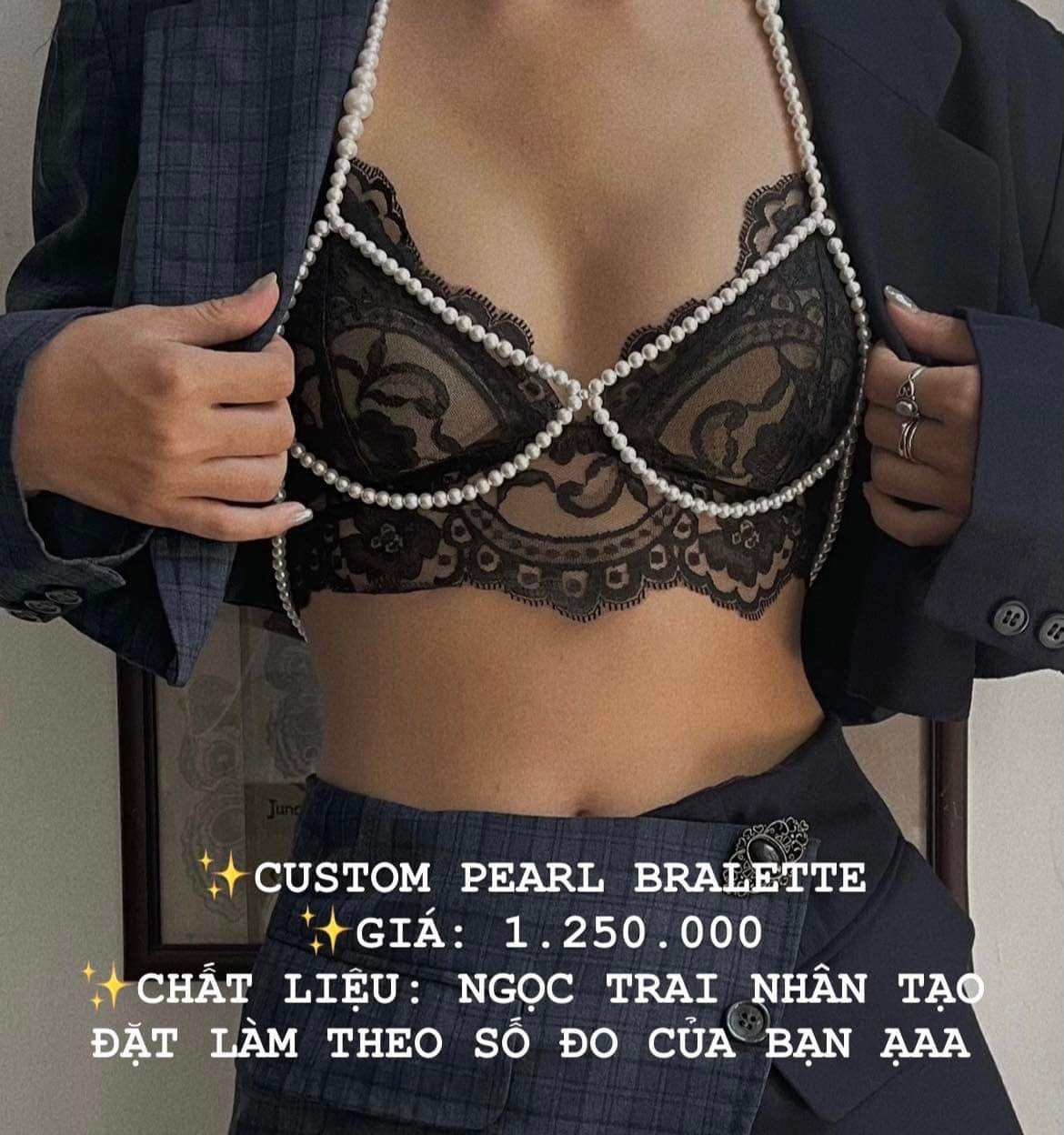 Tailor-Made Pearl Bralette