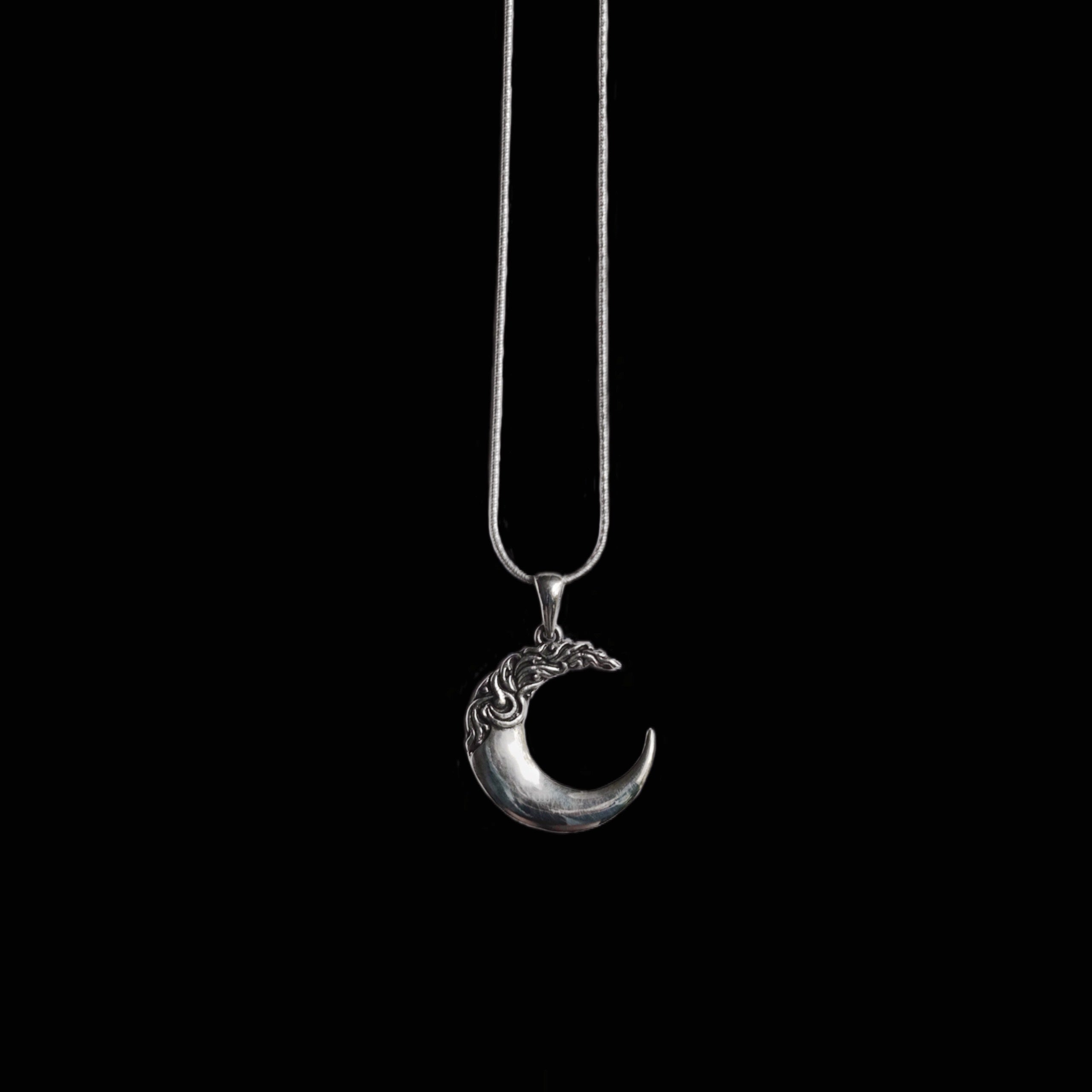 Moon Wave Silver Pendant
