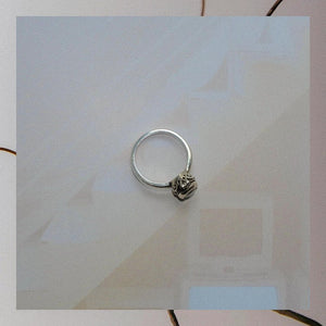 Oval Locket Moonstone Silver Ring